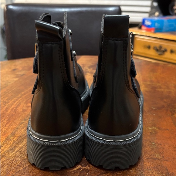 NWOT Women's Goth Bat Buckle Combat Boots - Picture 5 of 9